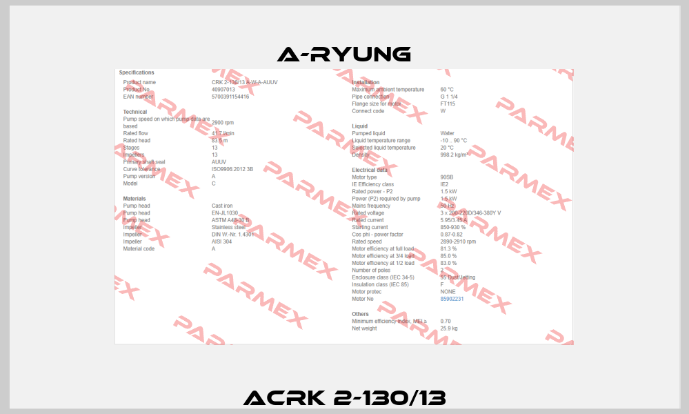 ACRK 2-130/13 A-Ryung