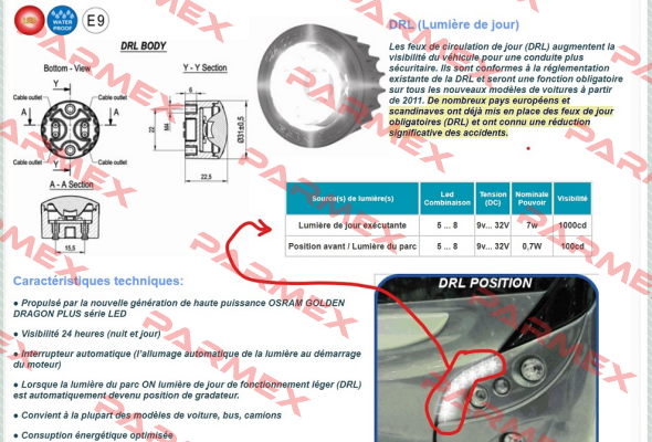 02A00RL- 6807 (DRL 5X2 ) SANEL - Auto Electronic