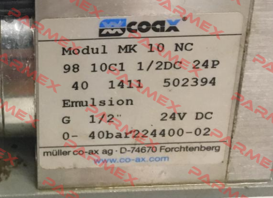 MK 10 NC (502394) Coax