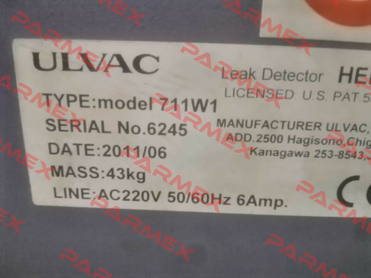 Model 711W1 ULVAC