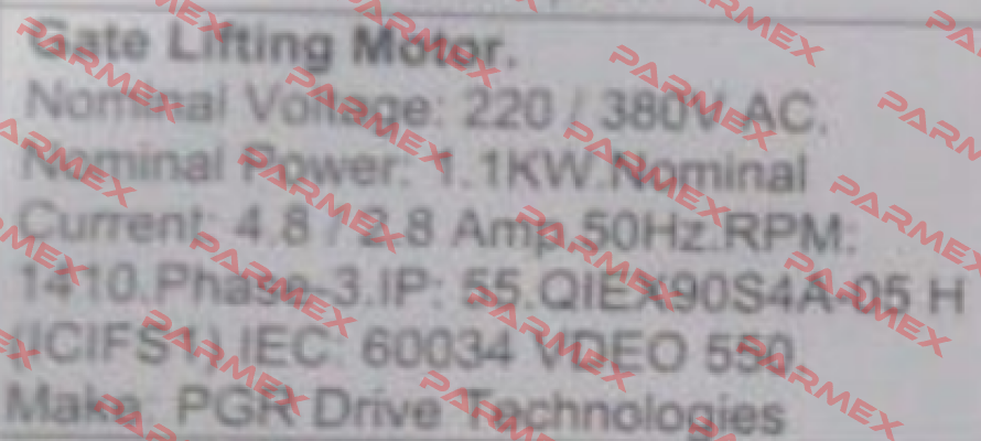 Q1E X 90S4A-05 H PGR Drive Technologies