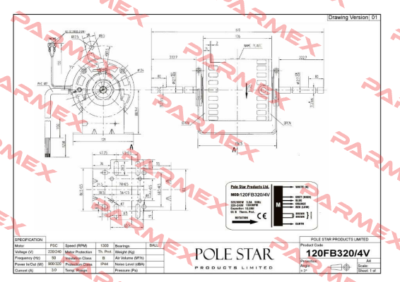 120FB320/4V  Pole Star