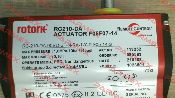 PA-RC-210-DA Rotork