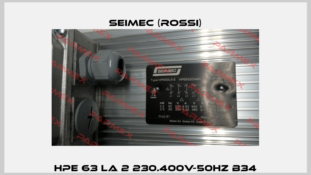 HPE 63 LA 2 230.400V-50HZ B34 Seimec (Rossi)