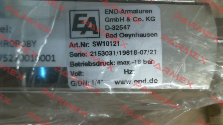 SW10121 End Armaturen