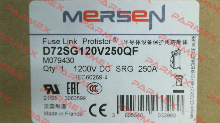 D72SG120V250QF (M079430) Mersen