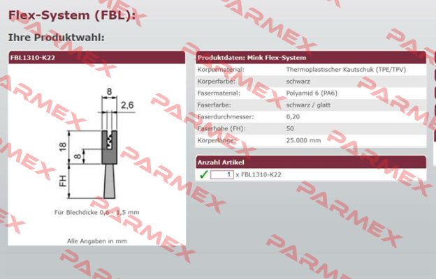 FBL1310-K22 Mink Bürsten