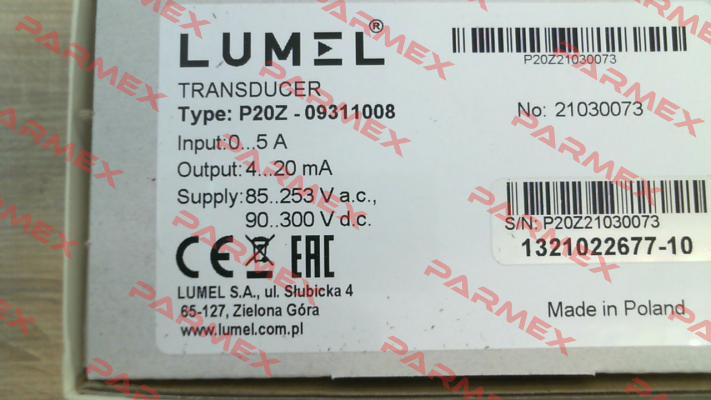 P20Z 09311008 LUMEL