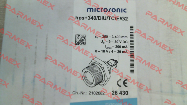 p/n: 26430, Type: hps+340/DIU/TC/E/G2 Microsonic