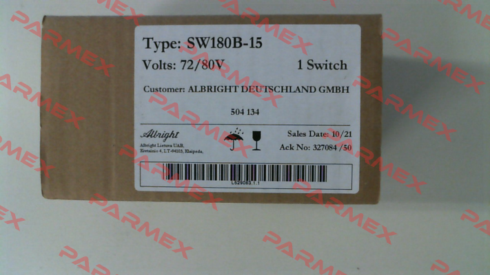 SW180B-15 72-80V INT Albright