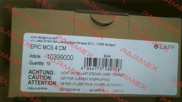 10399000 / EPIC MCS 4 CM (pack x10) Lapp Kabel