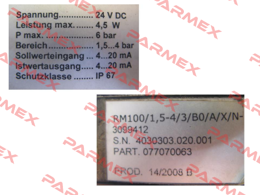 RM100/1,5-4/3/B0/A/X/N-3099412 - Obsolete, replaced by RM100/1,5-4/3/B0/C/3/N 077070132  Specken Drumag