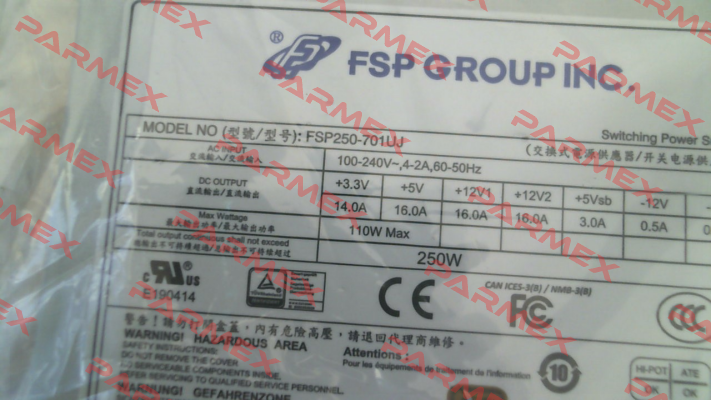 9PA250CK12 / FSP250-701UJ Fsp