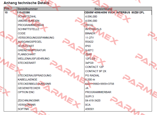 110-03160 TR Electronic