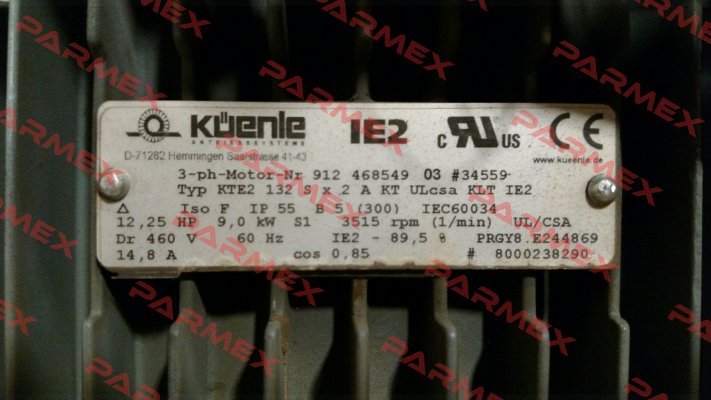 KTE2 132 SX2A KT ULcsa KLT IE2 Küenle