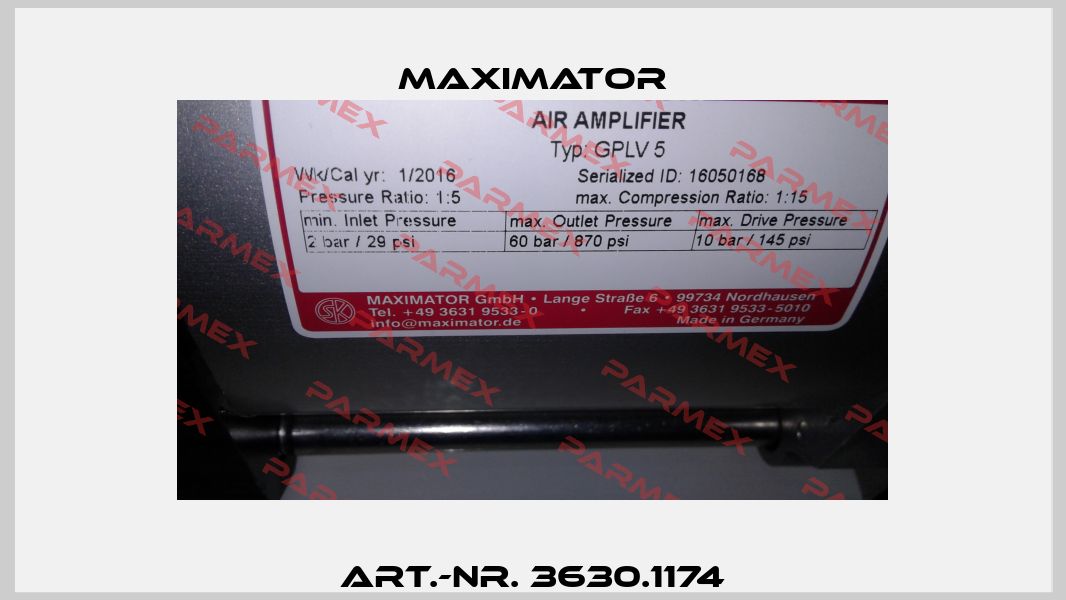 Art.-Nr. 3630.1174 Maximator