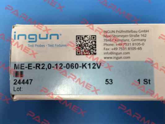 ME-E-R2,0-12-060-K12V (24447) for 1.... 10 pcs Ingun