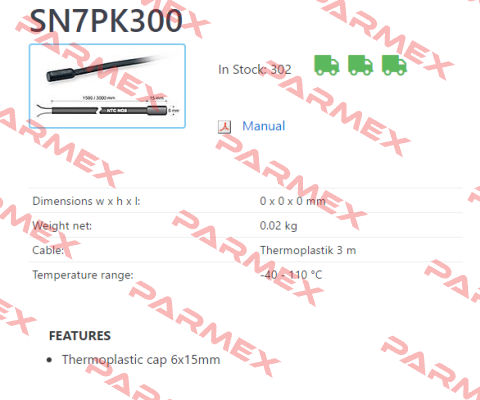 SN7PK300 Dixell