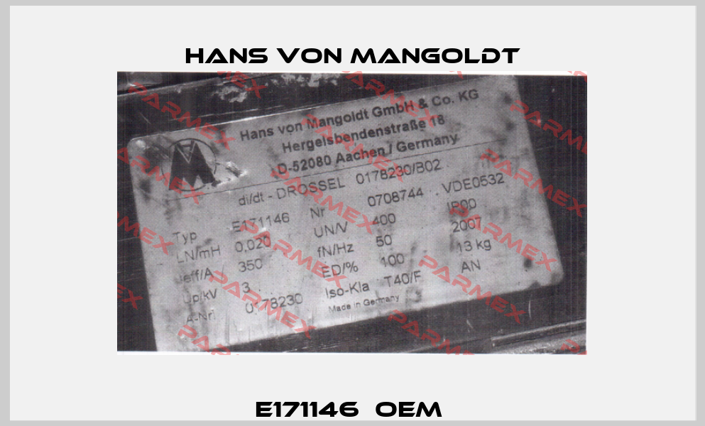 E171146  OEM  Hans von Mangoldt