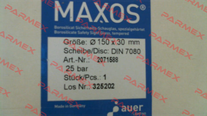 Type: DIN 7080 150x30mm Maxos