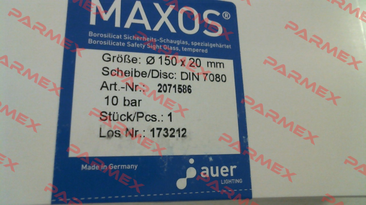 DIN 7080-10 150mmX20mm Maxos