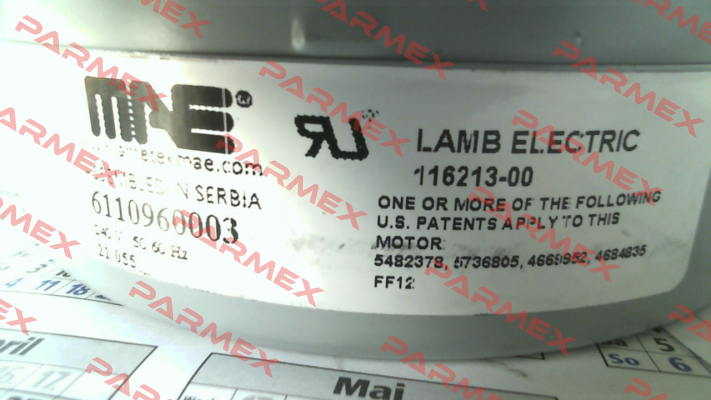 116213­-00 Lamb Electric