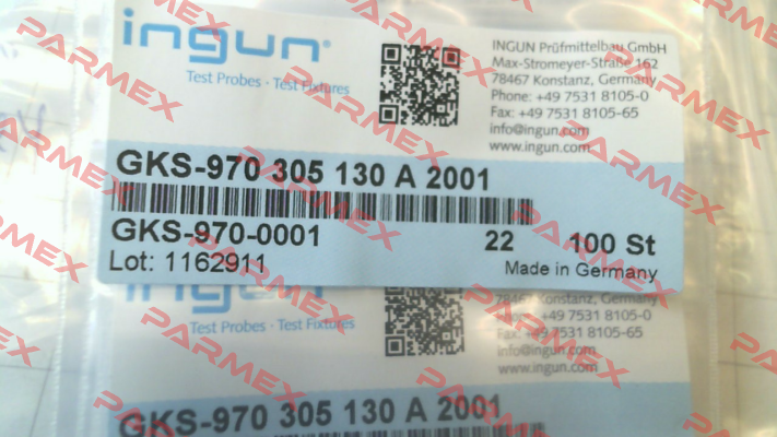 GKS-970-0001 / GKS-970 305 130 A 2001 Ingun