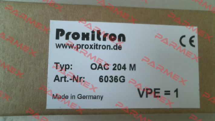 6036G / OAC 204 M Proxitron