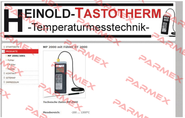 P/N: 3740310 Type: MP 2001 Tastotherm