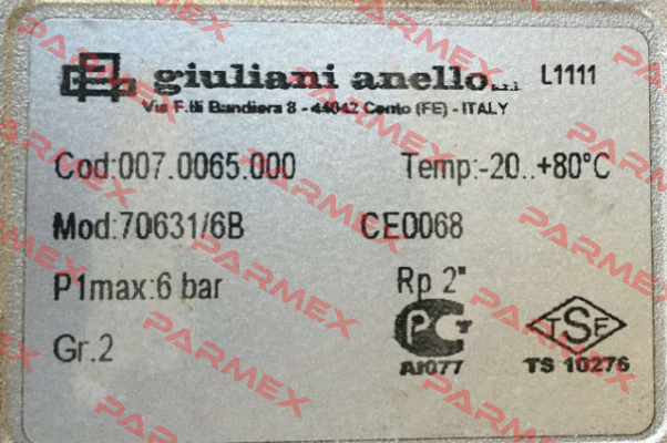 70631/6B 2"  Giuliani Anello