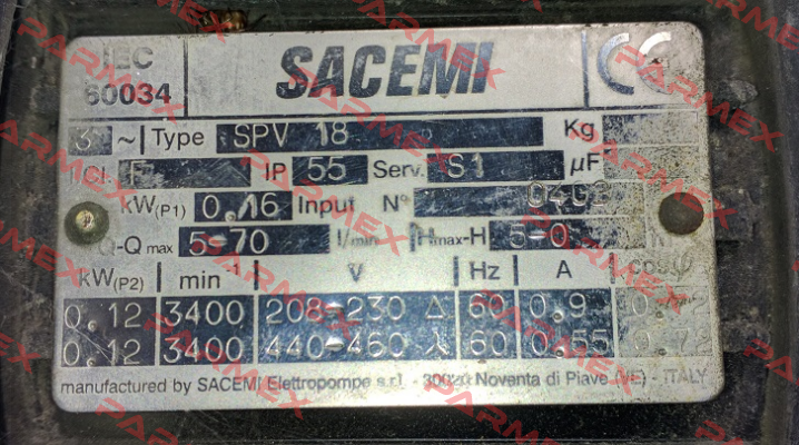 SPV-18 (Immersion depth- mm 90-120-170-220) Sacemi