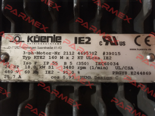 KTE2 160 M x 2 KT ULcsa IE2   OEM!!  Küenle