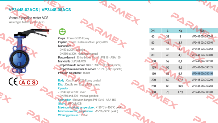 VP3448-02ACS0150  Tecofi