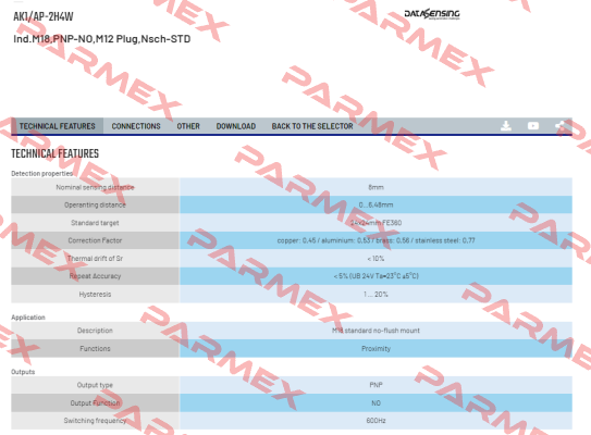 AK1/AP-2H4W Micro Detectors / Diell (now Datasensing)