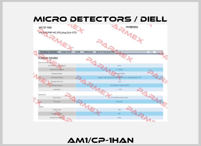 AM1/CP-1HAN Micro Detectors / Diell