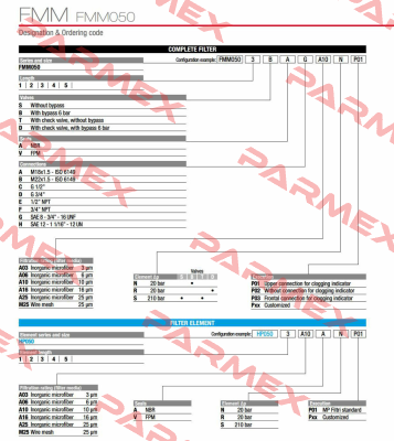 FMM-050-1-B-A-C-M25-N-P01 MP Filtri