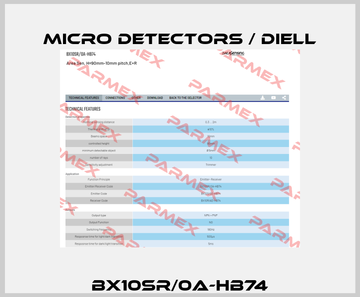 BX10SR/0A-HB74 Micro Detectors / Diell