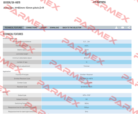 BX10SR/0A-HB79 Micro Detectors / Diell (now Datasensing)