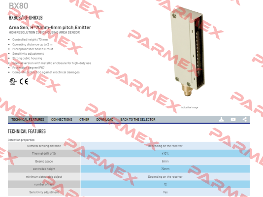 BX80S/10-0H6XLS Micro Detectors / Diell