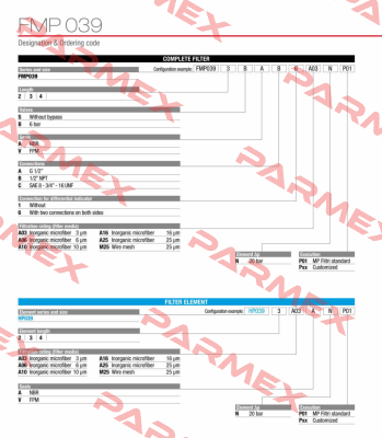 FMP-039-4-S-A-A-6-M25-N-P01 MP Filtri