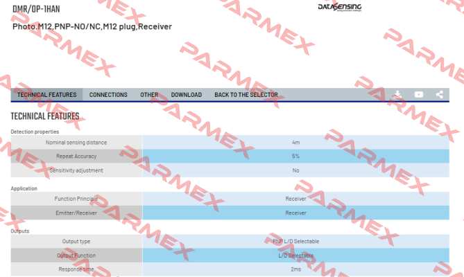 DMR/0P-1HAN Micro Detectors / Diell (now Datasensing)