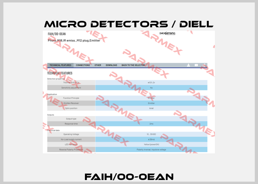 FAIH/00-0EAN Micro Detectors / Diell