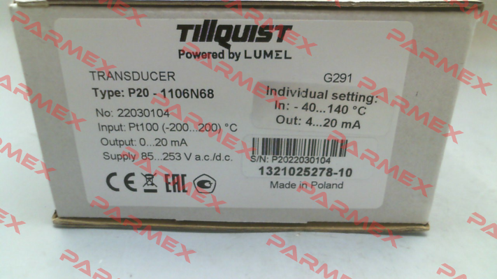 P20 transducer Tillquist