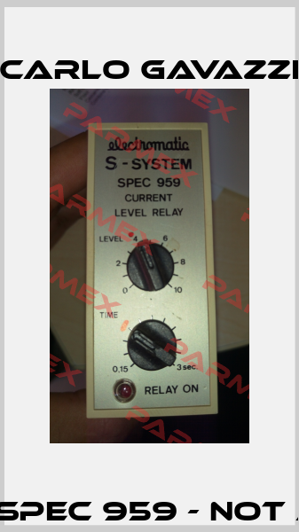 S-System Spec 959 - not available  Carlo Gavazzi