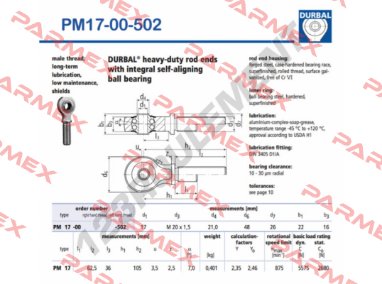 PM 17-00-502 Durbal