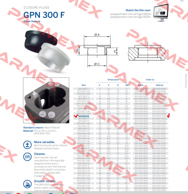 GPN 300 F 5 PT Poppelmann