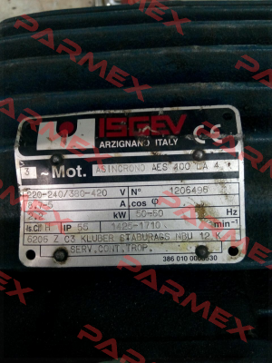 ASINCRONO AES 100 LA 4    NO:1206496  OEM  Isgev