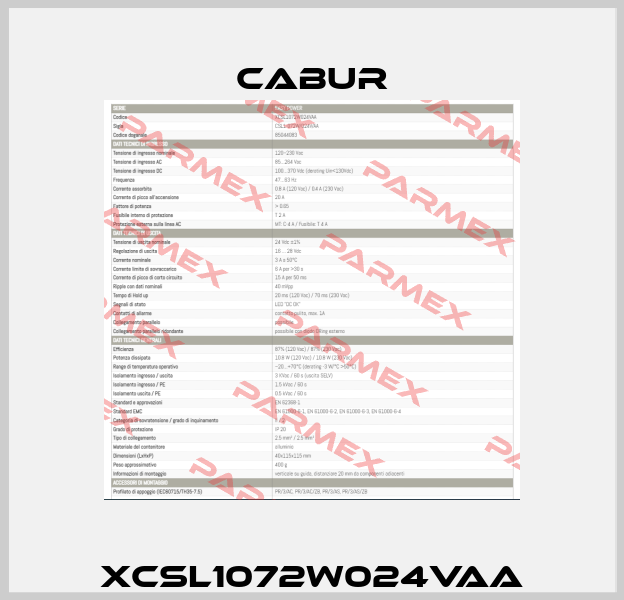 XCSL1072W024VAA Cabur
