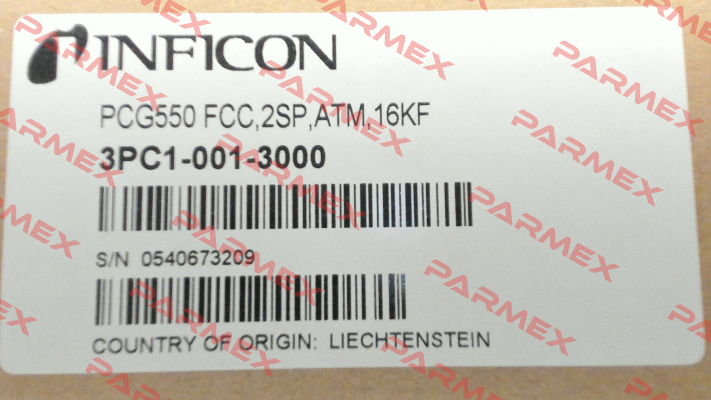 Nr. 3PC1-001-3000 Type PCG550 FCC,2SP,ATM,16KF Inficon