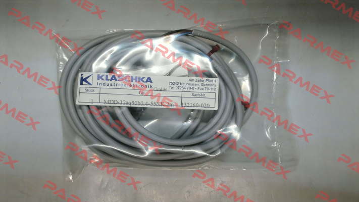 MDD-12aq50b0,4-55NK 2m 132160-020 Klaschka